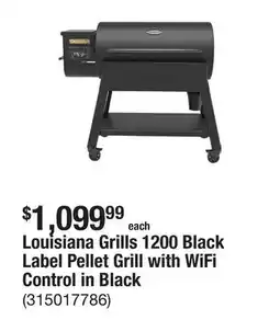 The Home Depot Louisiana Grills 1200 Black Label Pellet Grill with WiFi Control in Black offer