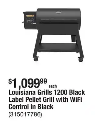 The Home Depot Louisiana Grills 1200 Black Label Pellet Grill with WiFi Control in Black offer