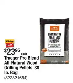 The Home Depot Traeger Pro Blend All-Natural Wood Grilling Pellets, 30 lb. Bag offer