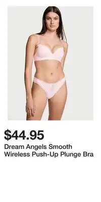 Victoria's Secret Dream Angels Smooth Wireless Push-Up Plunge Bra offer