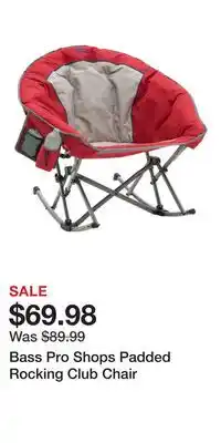 Cabela's Bass Pro Shops Padded Rocking Club Chair offer