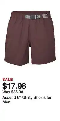 Cabela's Ascend 6'' Utility Shorts for Men offer