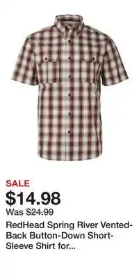 Cabela's RedHead Spring River Vented-Back Button-Down Short-Sleeve Shirt for Men offer