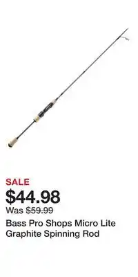 Cabela's Bass Pro Shops Micro Lite Graphite Spinning Rod offer