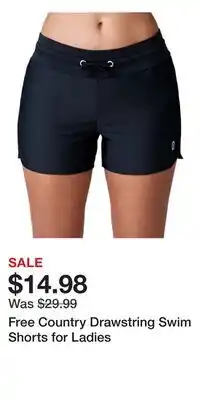 Cabela's Free Country Drawstring Swim Shorts for Ladies offer