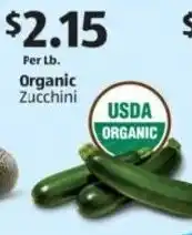 Aldi Organic Zucchini offer
