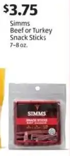 Aldi Simms Beef or Turkey Snack Sticks offer