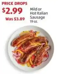 Aldi Mild or Hot Italian Sausage offer