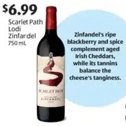 Aldi Scarlet Path Lodi Zinfandel offer