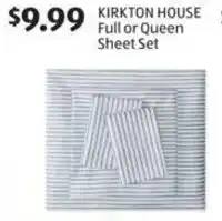 Aldi KIRKTON HOUSE Full or Queen Sheet Set offer