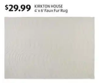 Aldi KIRKTON HOUSE 4' x 6' Faux Fur Rug offer