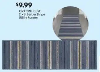 Aldi KIRKTON HOUSE 2' x 6' Berber Stripe Utility Runner offer