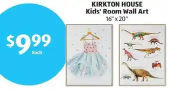 Aldi KIRKTON HOUSE Kids' Room Wall Art 16" x 20" offer
