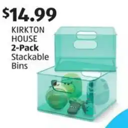 Aldi KIRKTON HOUSE 2-Pack Stackable Bins offer