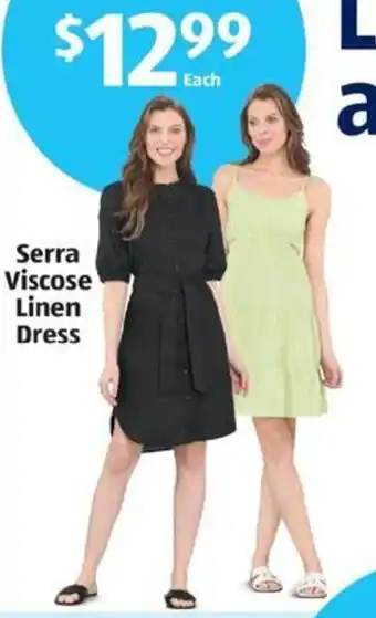 Aldi Serra Viscose Linen Dress offer