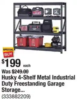 The Home Depot Husky 4-Shelf Metal Industrial Duty Freestanding Garage Storage offer