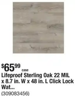 The Home Depot Lifeproof Sterling Oak 22 MIL x 8.7 in. W x 48 in. L Click Lock Wat offer