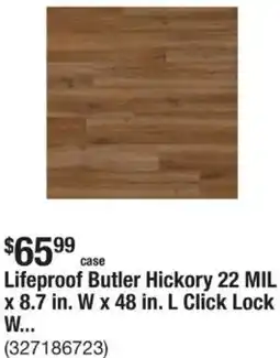 The Home Depot Lifeproof Butler Hickory 22 MIL x 8.7 in. W x 48 in. L Click Lock W offer