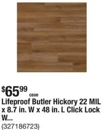 The Home Depot Lifeproof Butler Hickory 22 MIL x 8.7 in. W x 48 in. L Click Lock W offer