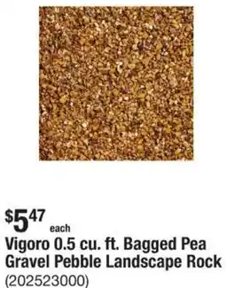 The Home Depot Vigoro 0.5 cu. ft. Bagged Pea Gravel Pebble Landscape Rock offer