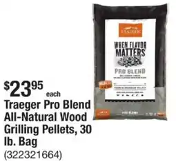 The Home Depot Traeger Pro Blend All-Natural Wood Grilling Pellets offer