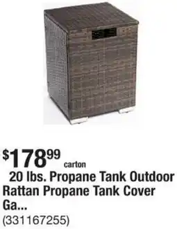 The Home Depot 20 lbs. Propane Tank Outdoor Rattan Propane Tank Cover offer