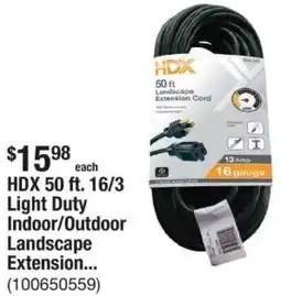 The Home Depot HDX Light Duty Indoor/Outdoor Landscape Extension offer