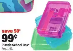 Meijer Plastic School Box offer