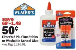 Meijer Elmer's Glue Sticks or Washable School Glue offer