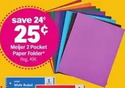 Meijer Meijer 2 Pocket Paper Folder offer