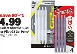 Meijer Select Sharpie S-Gel or Pilot G2 Gel Pens offer