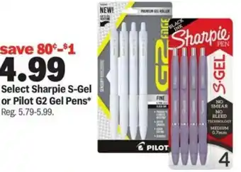 Meijer Select Sharpie S-Gel or Pilot G2 Gel Pens offer
