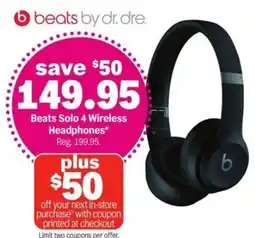 Meijer Beats Solo 4 Wireless Headphones offer