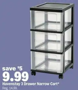 Meijer Havenstay 3 Drawer Narrow Cart offer