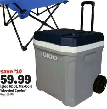 Meijer Igloo MaxCold Wheeled Cooler offer