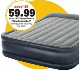 Meijer Intex Queen Deluxe Pillow Rest Airbed offer