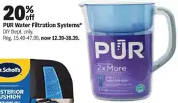 Meijer PUR Water Filtration Systems offer