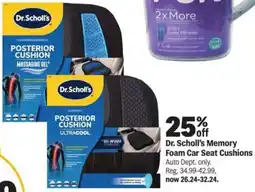 Meijer Dr. Scholl's Memory Foam Car Seat Cushions offer