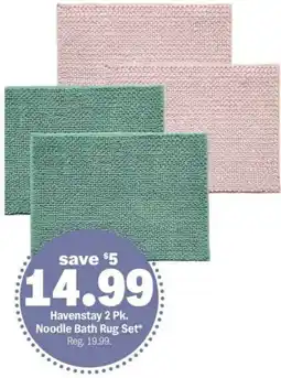 Meijer Havenstay 2 pk. noodle bath rug set offer