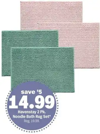 Meijer Havenstay 2 pk. noodle bath rug set offer