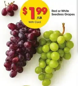 Kroger Red or White Seedless Grapes offer