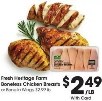 Kroger Fresh Heritage Farm Boneless Chicken Breasts offer