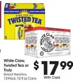 Kroger White Claw, Twisted Tea or Truly offer