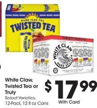 Kroger White Claw, Twisted Tea or Truly offer