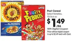Kroger Post Cereal offer