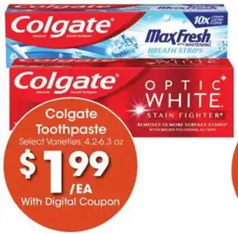 Kroger Colgate Toothpaste offer