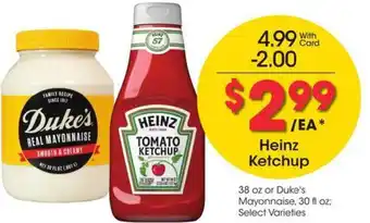 Kroger Heinz Ketchup offer