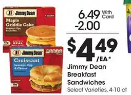 Kroger Jimmy Dean Breakfast Sandwiches offer