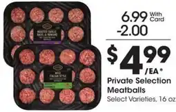 Kroger Private Selection Meatballs offer
