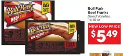 Kroger Ball Park Beef Franks offer